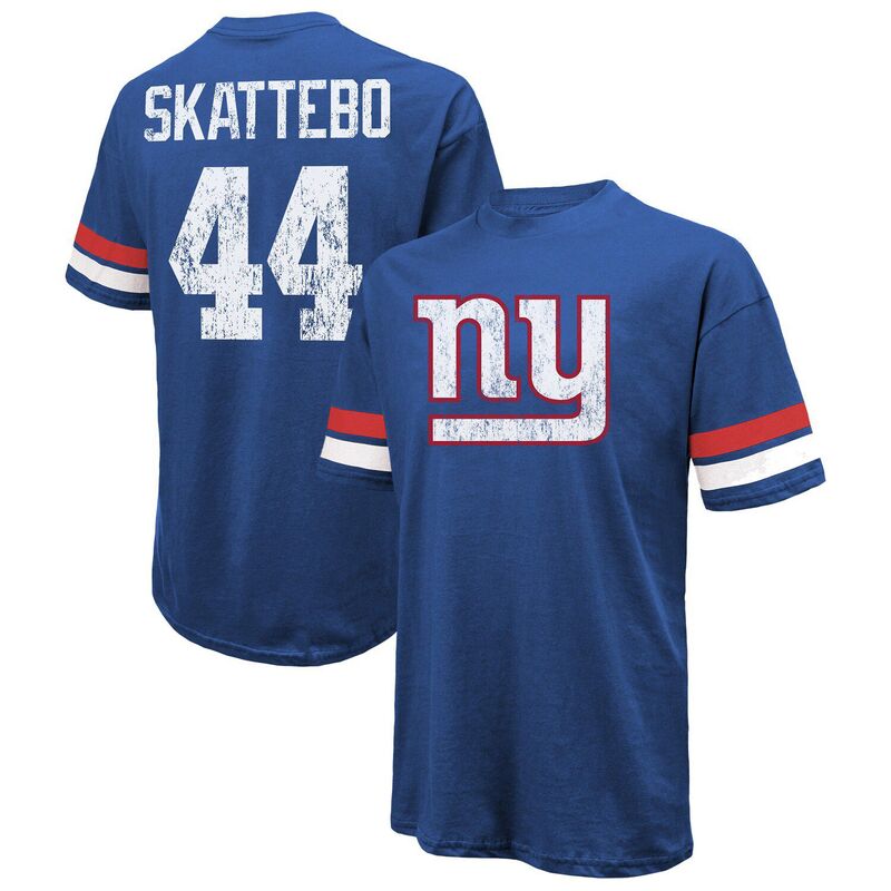 マジェスティック メンズ トップス プルオーバー Men\u0027s Majestic Threads Cam Skattebo Royal New York Giants Oversized T-Shirt Gia Blue 青色