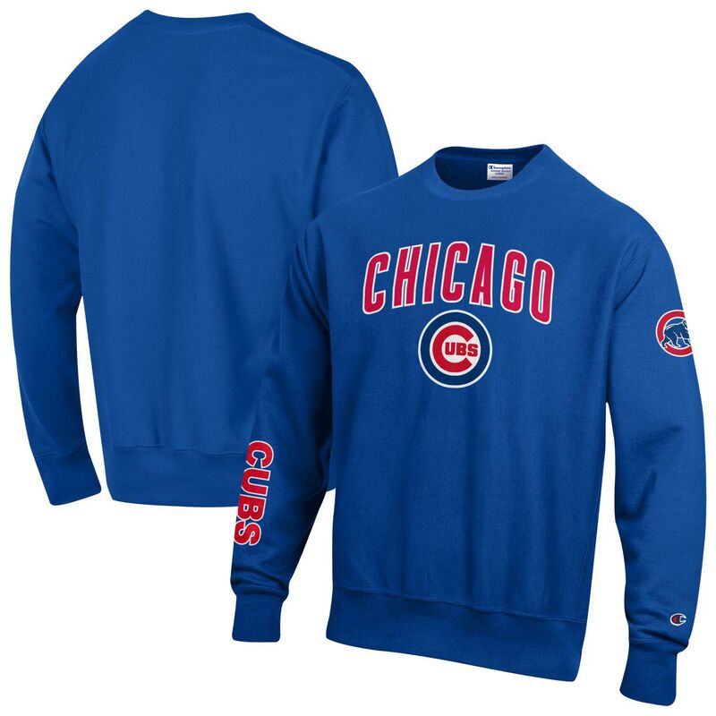 はやりっ児 メンズ アウター パーカー・スウェット プルオーバー Men\u0027s Champion Royal Chicago Cubs Reverse Weave Chenille Sweatshirt Cublue 青色