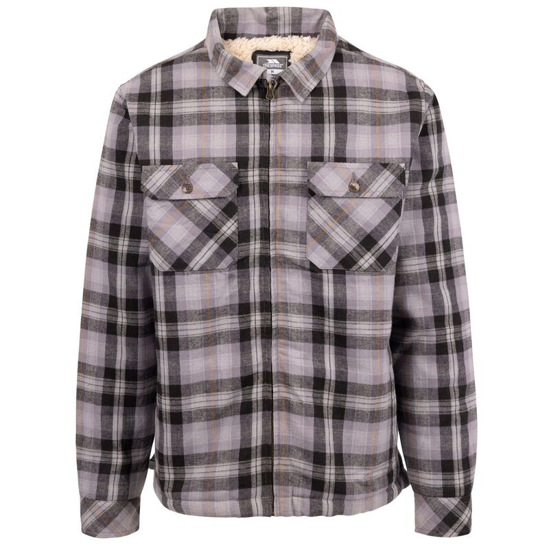 トレスパス メンズ トップス Tシャツ Trespass Mens Danehill Sherpa Lined Shirt Storm Grey グレー