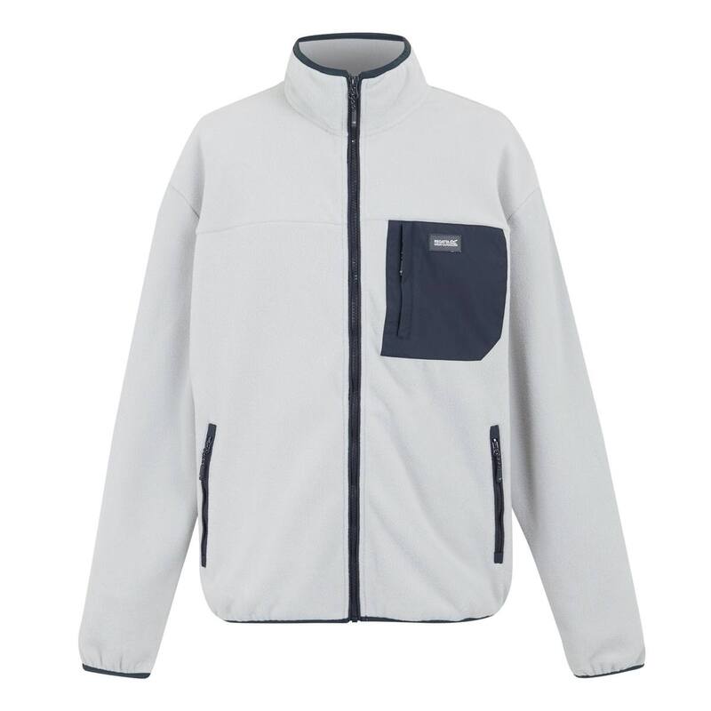 レガッタ メンズ アウター 上衣・上衣 フリース Regatta Mens Frankie Full Zip Fleece Jacket Silver Grey And Navy 薄墨色