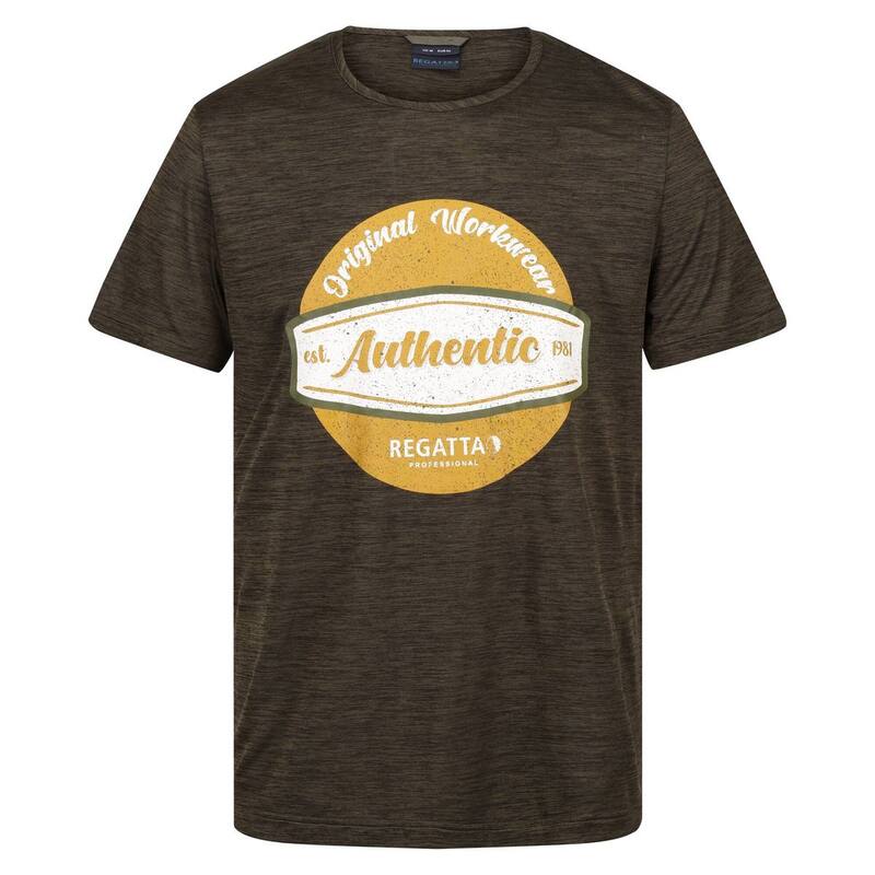 レガッタ メンズ トップス Tシャツ Regatta Professional Mens Moisture Wicking T-Shirt Darkhaki Marl マール