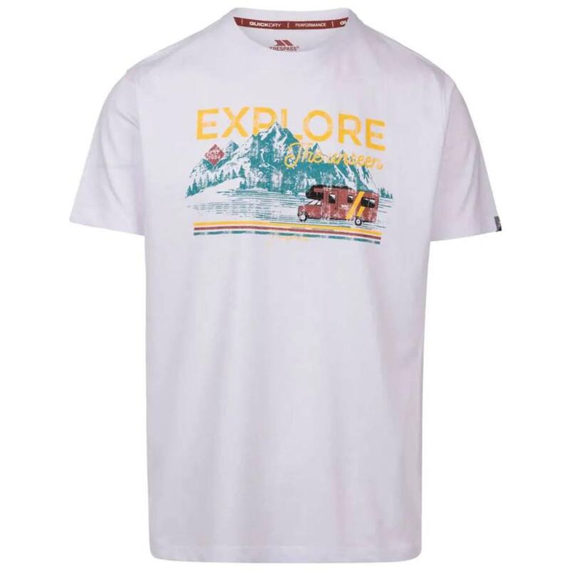 トレスパス メンズ トップス Tシャツ プリント Trespass Mens Thelon Printed Casual T-Shirt White ホワイト