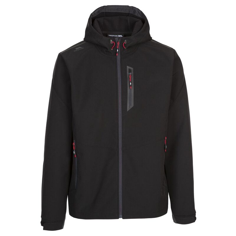 トレスパス メンズ アウター ジャケット・ブルゾン Trespass Mens Marlon Soft Shell Jacket Black ブラック|ReVida 店