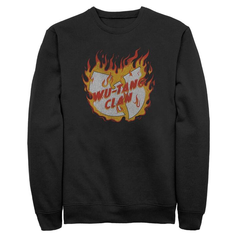 アニメキャラクター メンズ トップス Tシャツ フリース Licensed Character Men's Wu-Tang Clan On Fire Long Sleeve Fleece Black ブラック｜ReVida 店