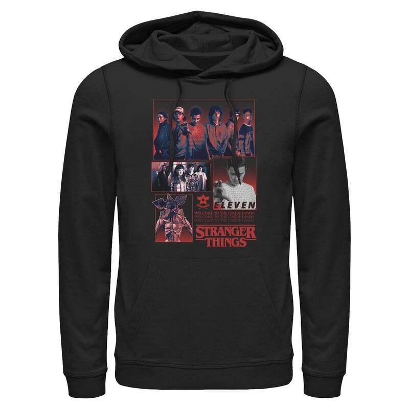 アニメキャラクター メンズ アウター パーカー・スウェット グラフィック Licensed Character Men'stranger Things Eleven Graphic Hoodie Black ブラック