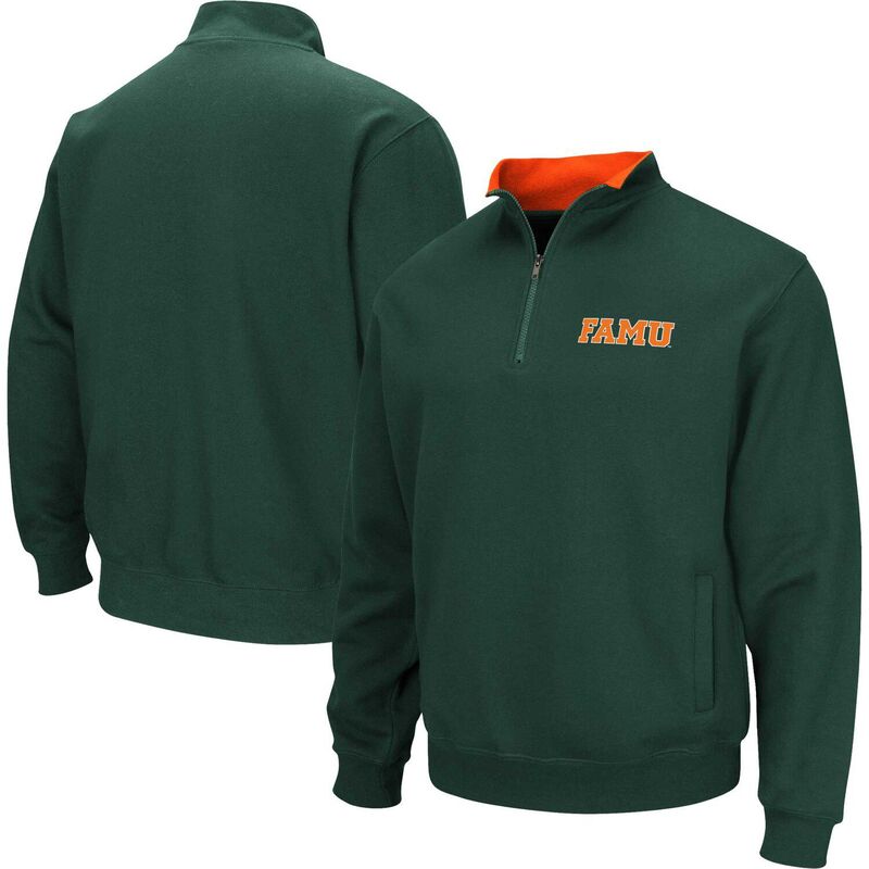 コロシアム メンズ アウター パーカー・スウェット シャツ Men Colosseum Green Florida\u0026M Rattlers Tortugas Quarter-Zip Sweatshirt Nc2 Green グリーン