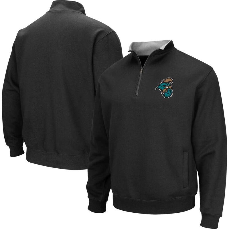 コロシアム メンズ アウター パーカー・スウェット シャツ Men Colosseum Black Coastal Carolina Chanticleers Tortugas Quarter-Zip Sweatshirt Nc2 Black ブラック