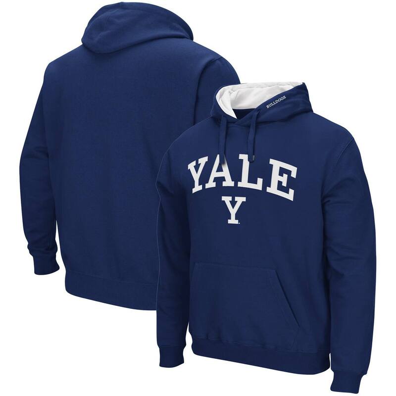 コロシアム メンズ アウター パーカー・スウェット ロゴ Men's Colosseum Navyale Bulldogs Arch and Logo Pullover Hoodie Yal Navy ネイビー|ReVida 店