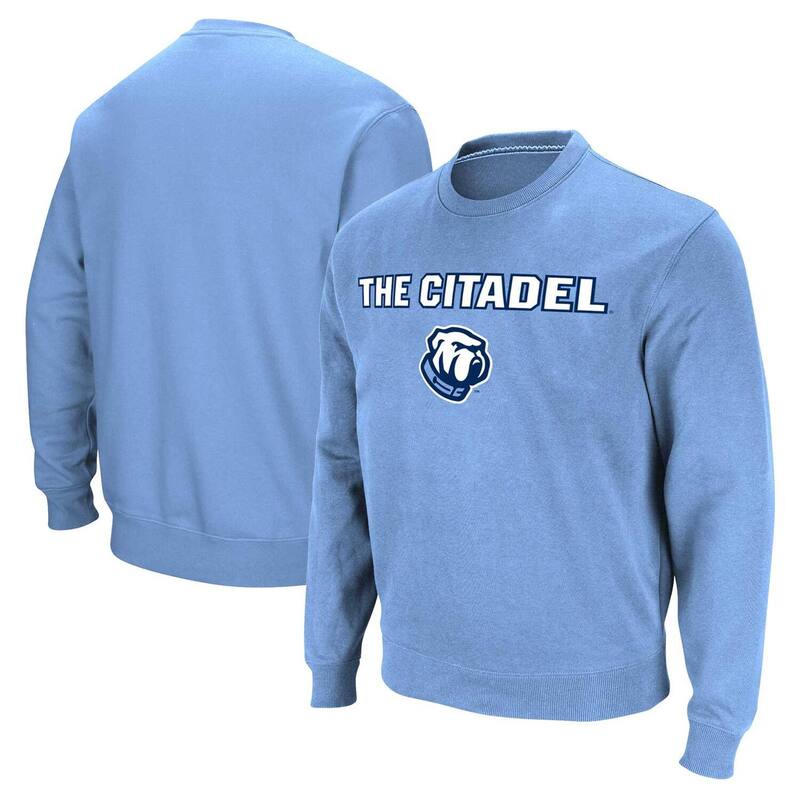 コロシアム メンズ アウター パーカー・スウェット シャツ ロゴ Men's Colosseum Light Blue Citadel Bulldogs Arch & Logo Pullover Sweatshirt Nc2 Light ブルー｜ReVida 店