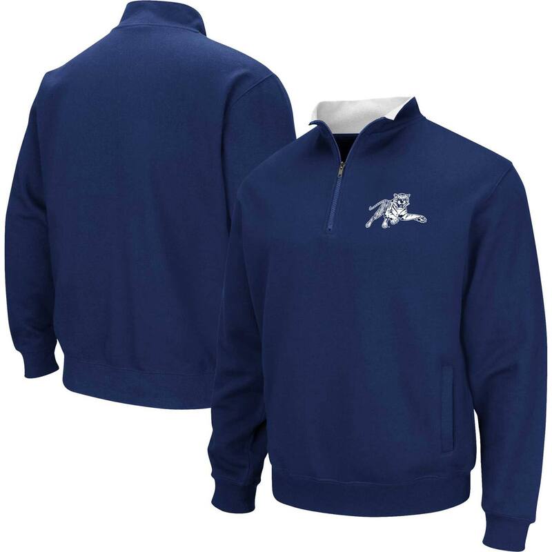 コロシアム メンズ アウター パーカー・スウェット シャツ Men's Colosseum Royal Jackson State Tigers Tortugas Quarter-Zip Sweatshirt Nc2 Navy ネイビー｜ReVida 店