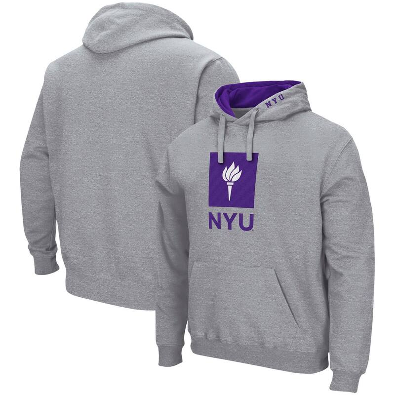 コロシアム メンズ アウター パーカー・スウェット ロゴ Men Colosseum Heathered Gray NYU Violets Arch \u0026 Logo 3.0 Pullover Hoodie Nc2 Grey グレー