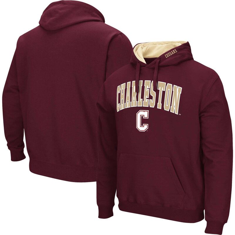 コロシアム メンズ アウター パーカー・スウェット ロゴ Men's Colosseumaroon Charleston Cougars Arch & Logo 3.0 Pullover Hoodie Nc2 Red レッド