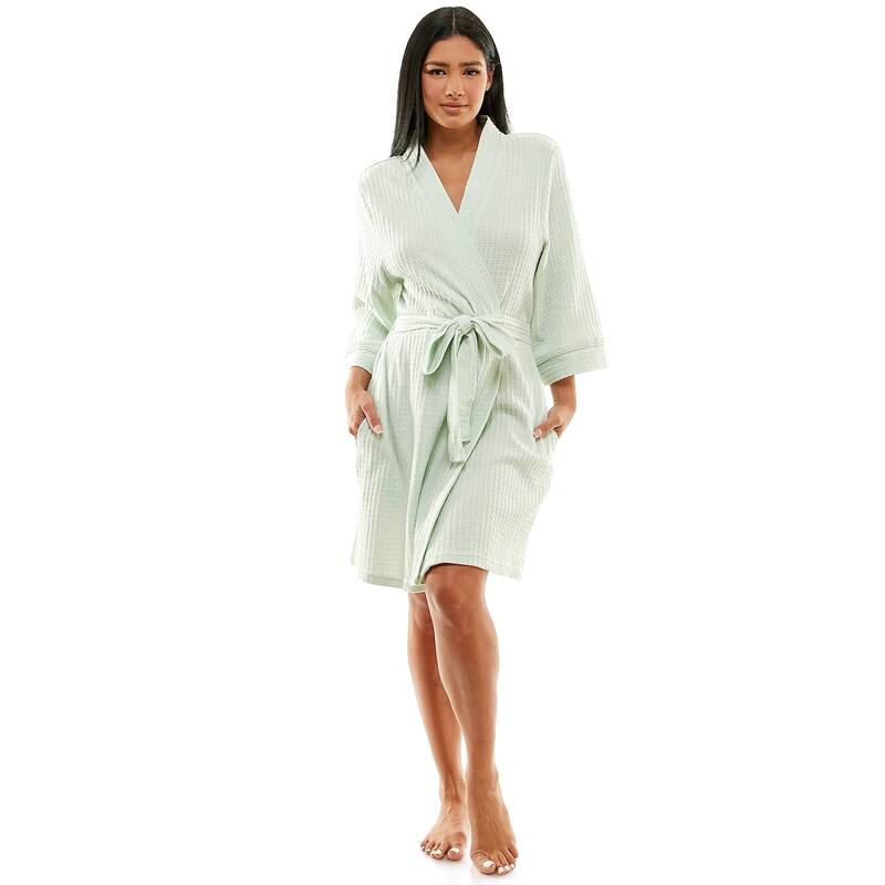 クロフト＆バロー レディース アンダーウェア ナイトウェア Women's Croft & Barrow Kimono Robe Green Frost グリーン