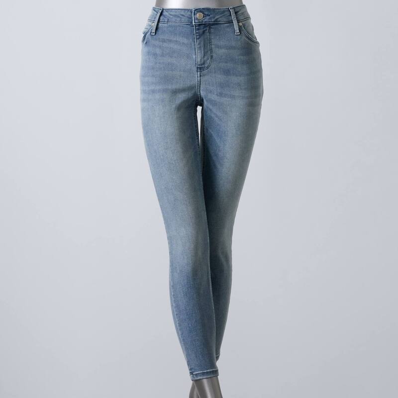 ヴェラウォン レディース ボトムス デニムパンツ プチ ジーンズ Petite Simply Vera Wang Power Stretch Core Skinny Jeanscenic Route Light Med