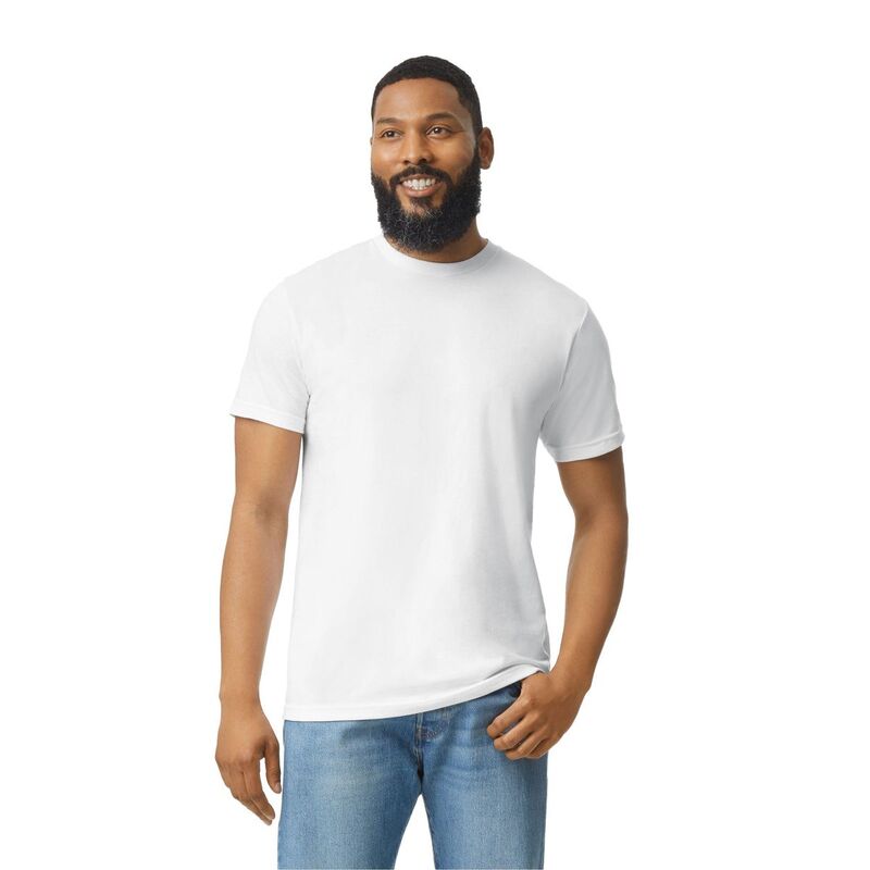 ギルダン メンズ トップス Tシャツ Gildan Mensoftstyle CVC T-Shirt White ホワイト