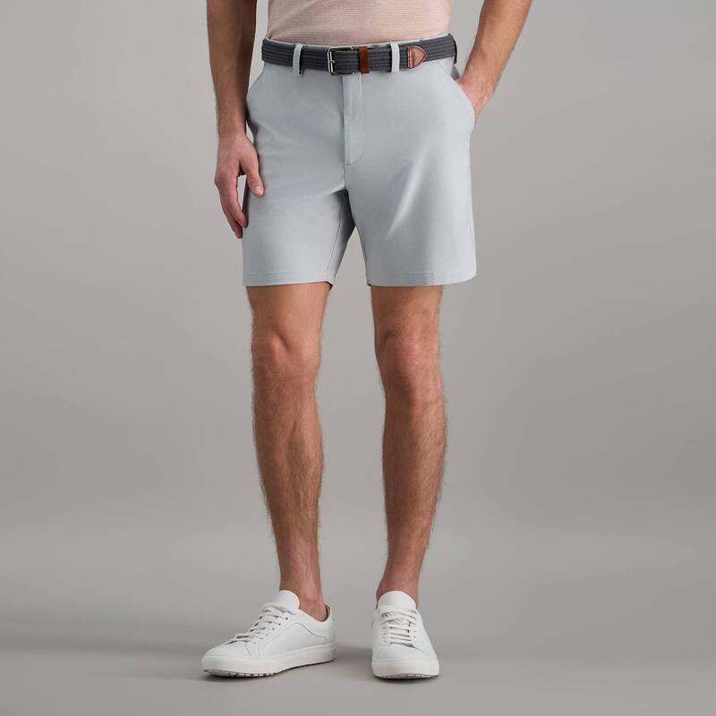 ハガー メンズ ボトムス 二分の一ズボン下・さる股引き 遊撃手ズボン下 Men\u0027s Haggar Moisture Wicking Hybrid Shortsilver しろがね色 メンズファッション-ズボン・パンツ
