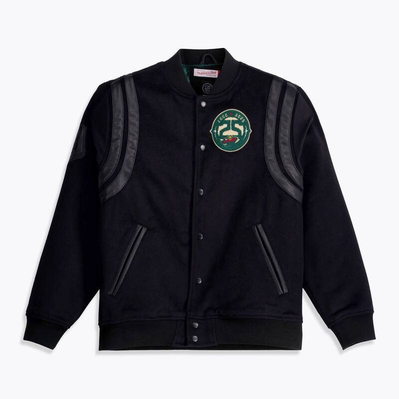 ミッチェル&ネス メンズ アウター ジャケット・ブルゾン Men's Mitchell & Ness Black Minnesota Wild Walk The Tunnel Full-Snap Varsity Jacket Wld Black ブラック