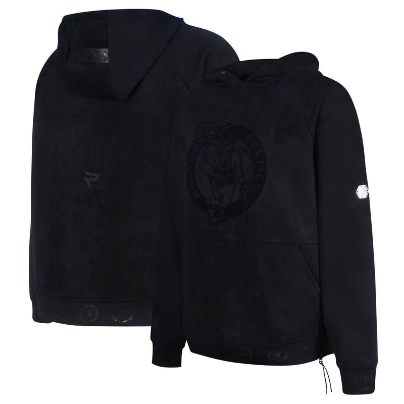 アンブランデッド メンズ アウター パーカー・スウェット スエードクロス Unbranded Men\u0027s Protege Black Boston Celtics Eco-Friendly Functional Suede Fashion Tonal Hoodie Cel Black 黒いこと