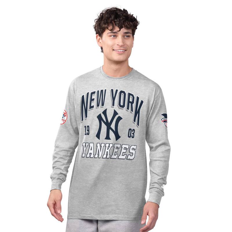 スターター メンズ トップス Tシャツ Men'starter Gray/Navy New York Yankees Two-Pack Long Sleeve & Short Sleeve T-Shirt Set Ynk Navy ネイビー