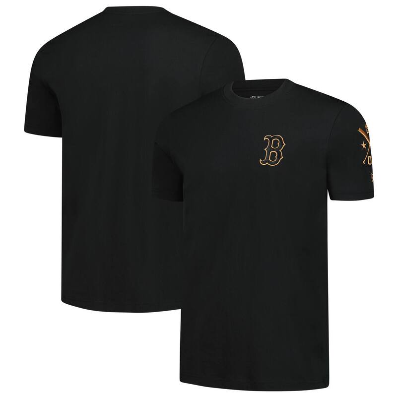 ニュー内鰓 メンズ トップス プルオーバー ロゴタイプ Men\u0027s New Era Black Boston Red Sox Bronze Logo with Cross Bats Established T-Shirt Rsx Black 黒いこと