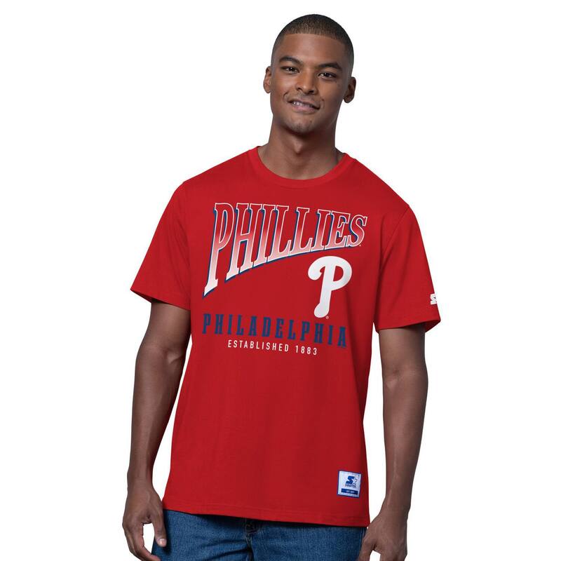 クランク メンズ トップス プルオーバー Men\u0027startered/Gray Philadelphia Phillies Two-Pack T-Shirt Set Phl Red 赤いこと