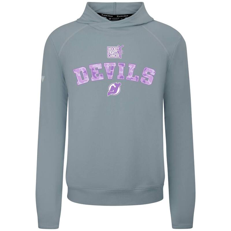 気泡管水準器お召しもの メンズ アウター パーカー・スウェット ティーシャツ Men\u0027s Levelwear Gray New Jersey Devils Hockey Fights Cancer Mandate Tri-Blend Hoodie Nhl Grey 薄墨色 メンズファッション-トップス