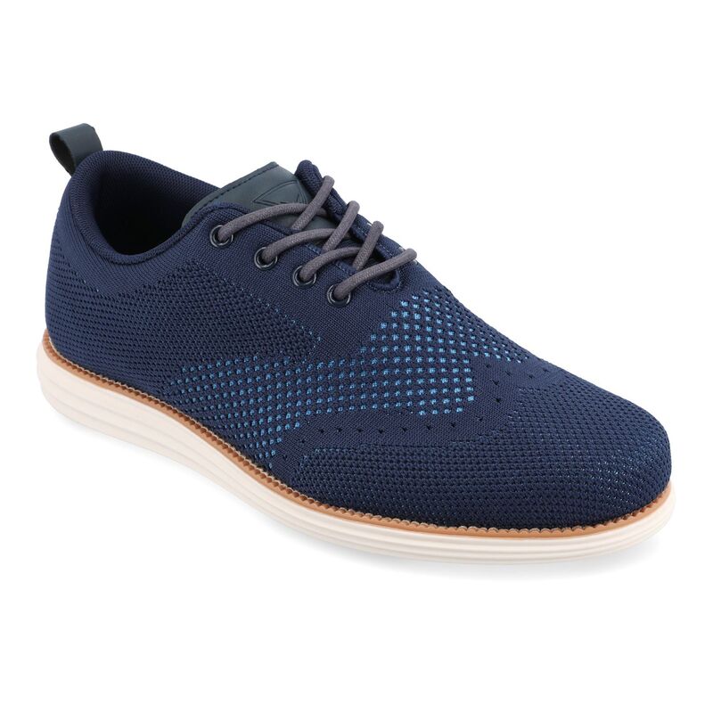 バンス メンズ シューズ オックスフォード ウィングチップ Vance Co. Ezra Men's Wingtip Casual Shoes Blue ブルー