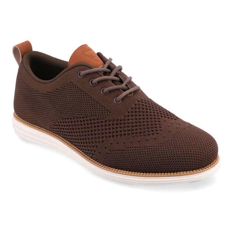 バンス メンズ シューズ オックスフォード ウィングチップ Vance Co. Ezra Men's Wingtip Casual Shoes Brown ブラウン