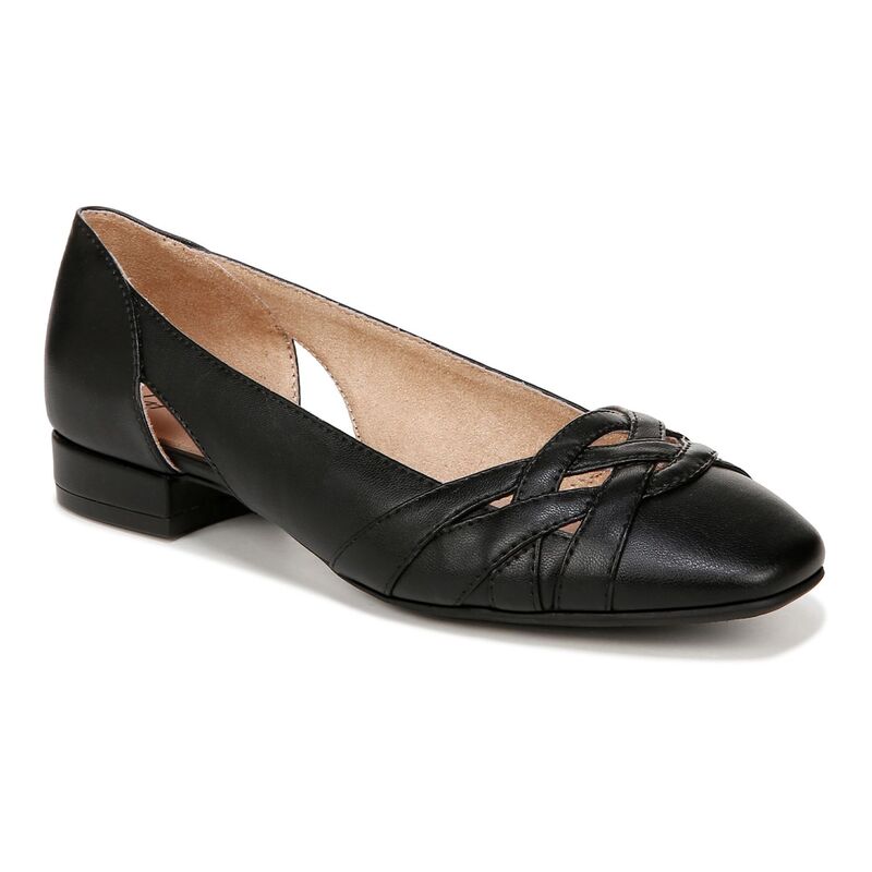 ライフストライド レディース シューズ サンダル カットアウト LifeStride Carmen Women's Cutout Flats Black ブラック