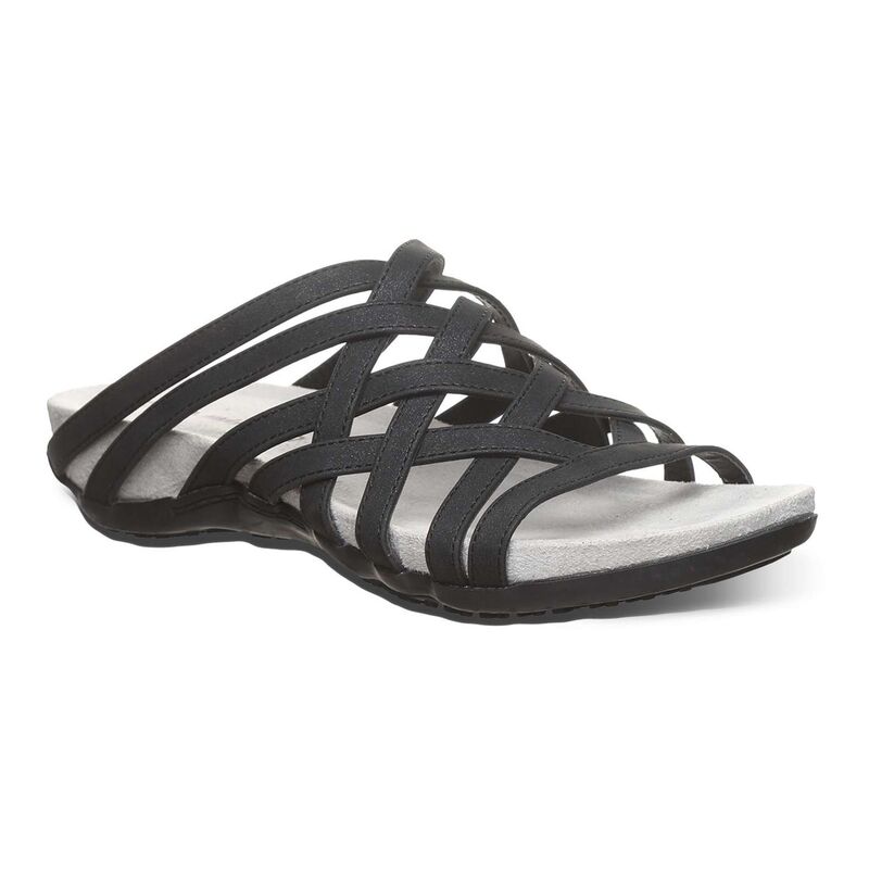 ベアパウ レディース シューズ サンダル Bearpaw Zinnia Women'strappy Slide Sandals Black ブラック