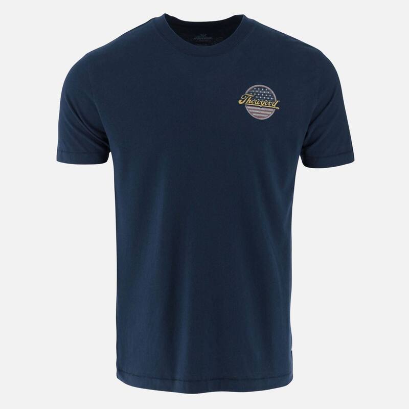 ソログッド メンズ トップス Tシャツ Thorogood Men's Freedom Eagle Short Sleeve T-Shirt Pageant Blue ブルー