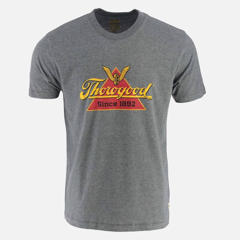 ソログッド メンズ トップス Tシャツ ロゴ Thorogood Men's Classic Logo Short Sleeve T-Shirt Dry Heather Gray グレー
