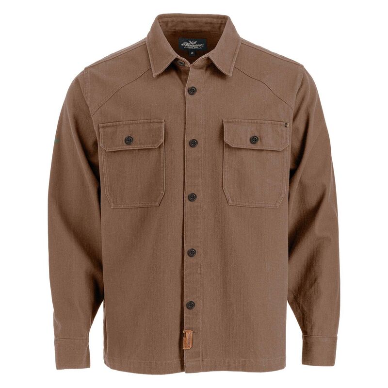 ソログッド メンズ トップス Tシャツ Thorogood Men'stone Washerringbone Button Overshirt Otter ストーン
