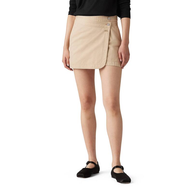リーヴァイズジーンズ レディース 下つ方スコート ミニ ジーンズ Women\u0027s Levi\u0027s Denim Faux-Wrap Mini Skirt Dusty Safari ジーンズ ボトムス-スカート