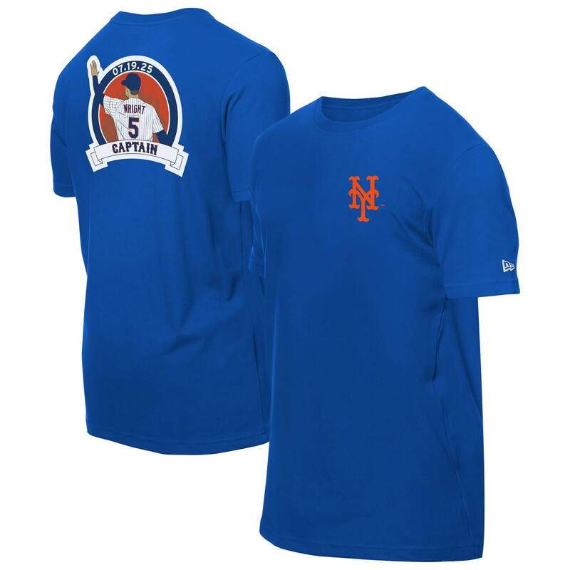ニューエラ メンズ トップス Tシャツ グラフィック Men's New Era David Wright Royal New York Mets Retired Player Graphic T-Shirt Met Blue ブルー