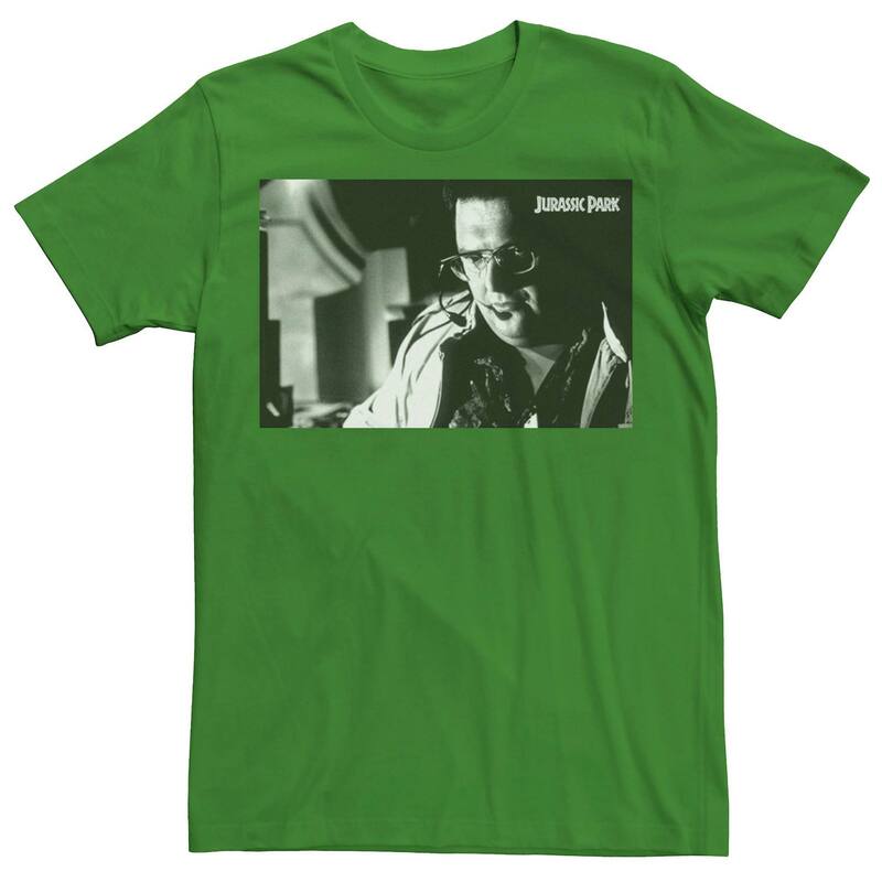 アニメ人となり メンズ トップス ティーシャツ グラフィック Licensed Character Men\u0027s Jurassic Park Dennis Nedry Computer Work Graphic Tee Kelly Tシャツ・カットソー-メンズファッション