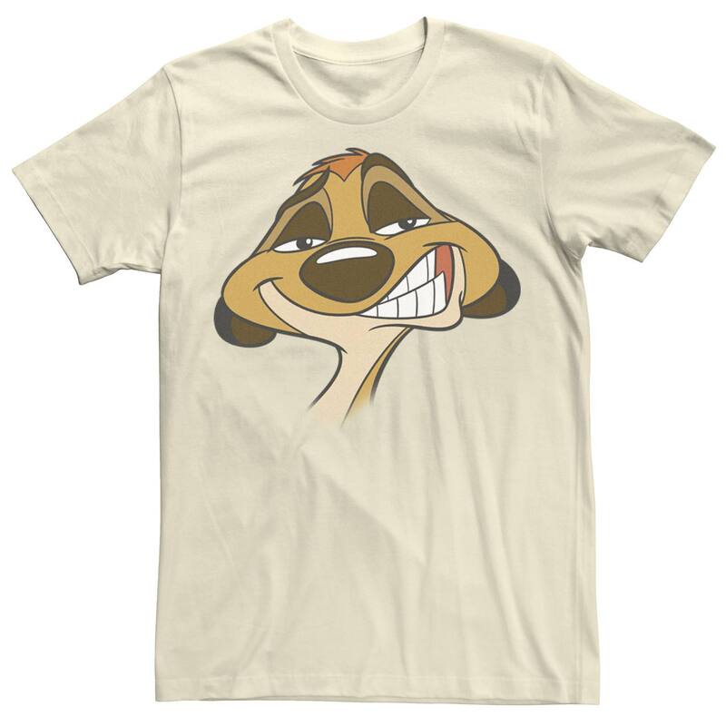 ウォルトディズニー メンズ トップス ティーシャツ Disney\u0027s The Lion King Timon Big Face Men\u0027s Tee Natural Tシャツ・カットソー-トップス