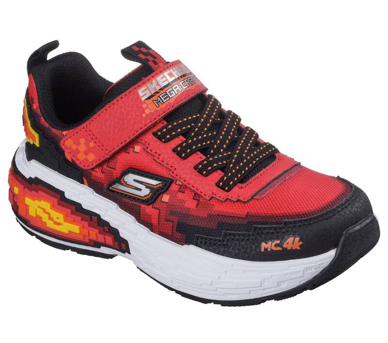 スケッチャーズ レディース シューズ スニーカー Skechers Mega-Craft 4K Boys\u0027 Sneakers Red Black 黒いこと