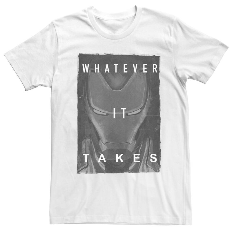 アニメ人となり メンズ トップス ティーシャツ Licensed Character Men\u0027s Marvel Iron Man \u0026#34;Whatever Itakes\u0026#34; Poster Tee White 白いこと メンズファッション-トップス-Tシャツ・カットソー