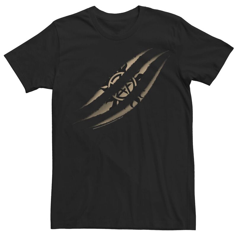 アニメ人となり メンズ トップス ティーシャツ Licensed Character Men\u0027supernatural The Mark Claw Marks Tee Black 黒いこと Tシャツ・カットソー-メンズファッション-トップス