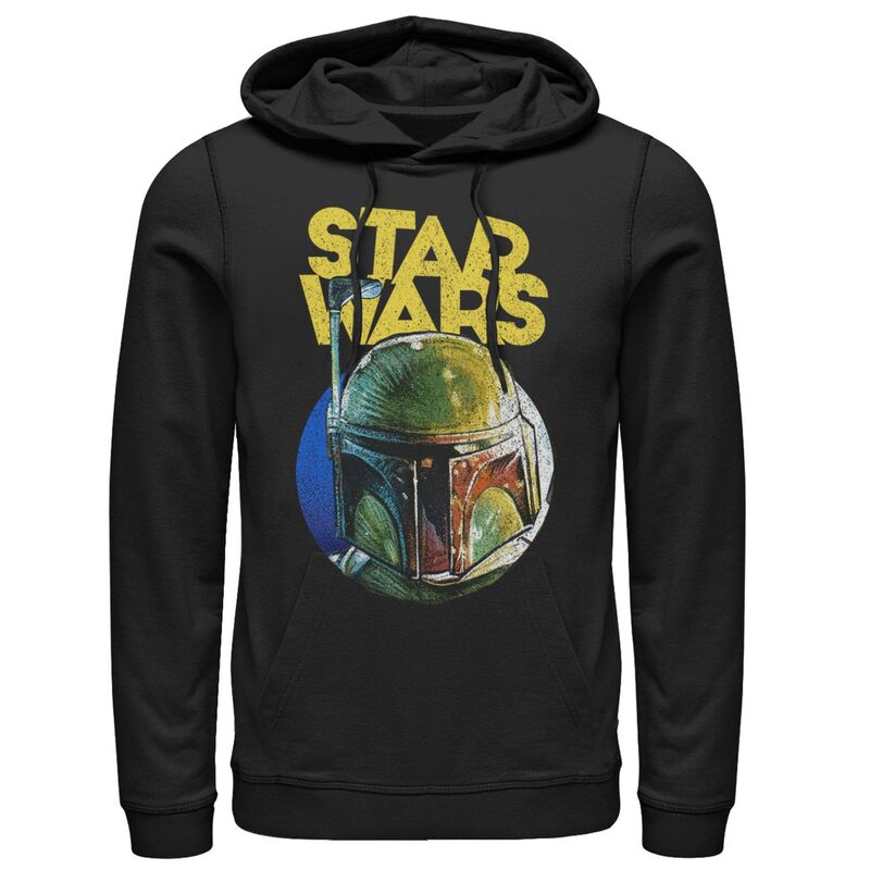 スター ウォーズ メンズ アウター パーカー・スウェット Men'star Wars Boba Grunge Helmet Hoodie Black ブラック|ReVida 店