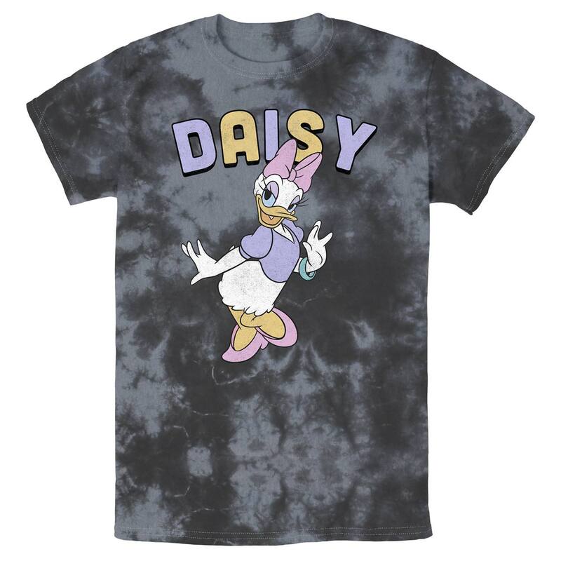 ディズニー メンズ トップス Tシャツ Men Disney Mickey \u0026 Friends Daisy Duck Simple Portrait Bomabrd Wash Tee Black Charcoal ブラック