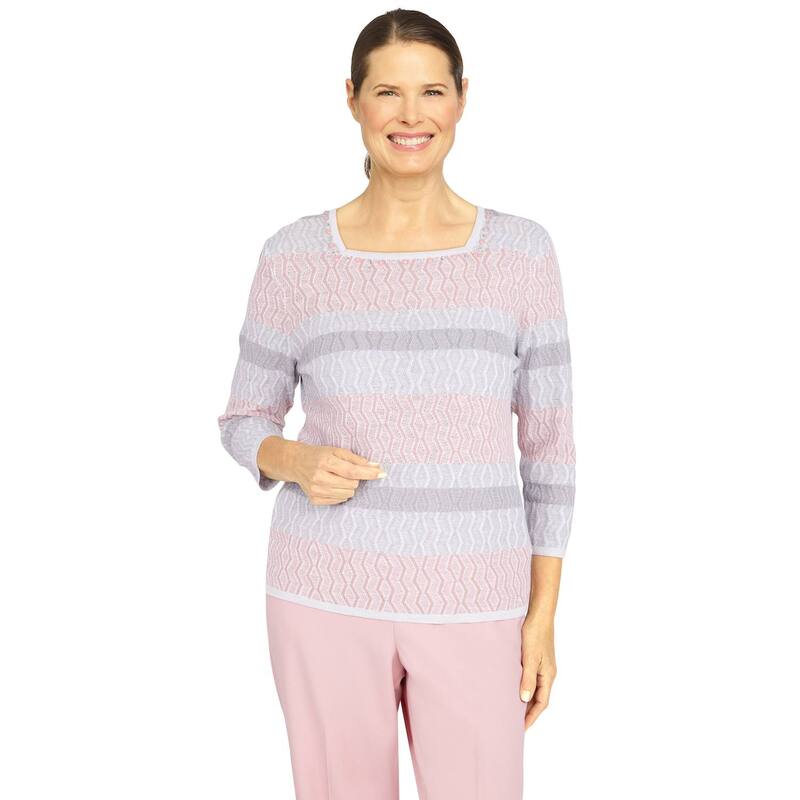 アルフレッド ダナー レディース アウター ニット・セーター プチ Petite Alfredunner Soft-Spoken Biadere Textured Sweater Multi マルチカラー|ReVida 店
