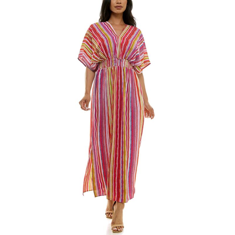 ニナレオナルド レディース トップス ワンピース ドレープ マキシ Women's Nina Leonard Goddesss Drape Maxi Dress Dragon Fruit Multi マルチカラー