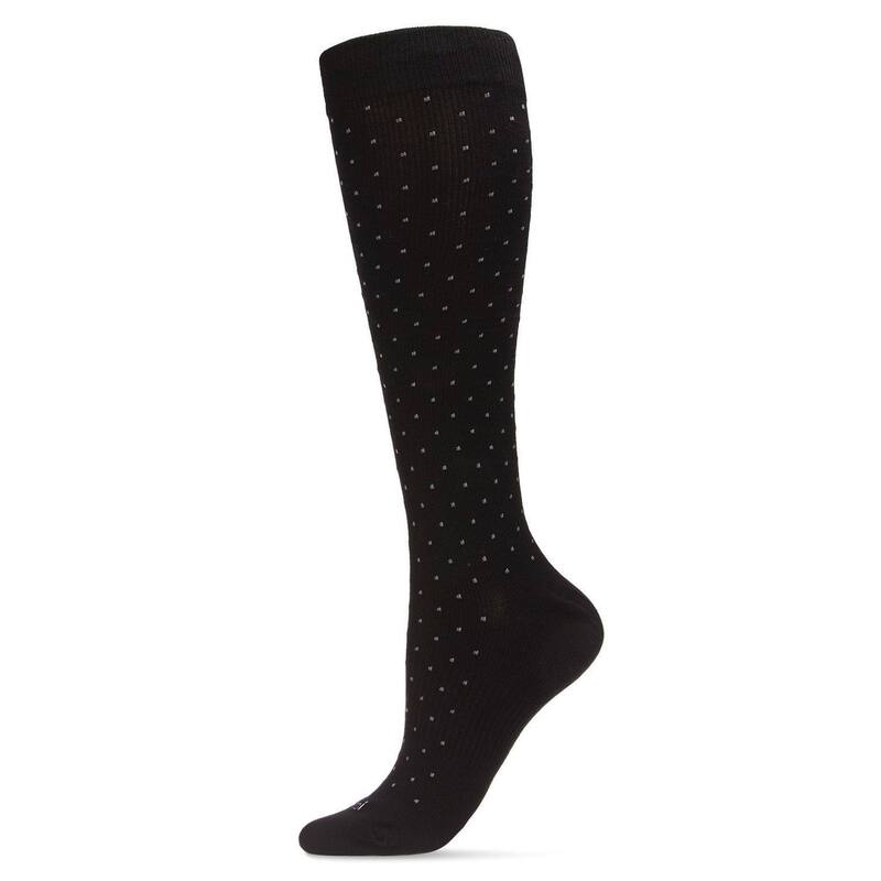 メモイ レディース アンダーお召しもの ソックス 綿織物 MeMoi Women\u0027swiss Dot Cotton Blend 15-20mmhgraduated Compression Socks Black 黒いこと