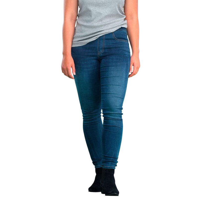 Ellos レディース ボトムス カジュアルパンツ プラスサイズ ellos Plusize Mid-Rise 4-Pocket Stretch Jeggings Medium Stonewash