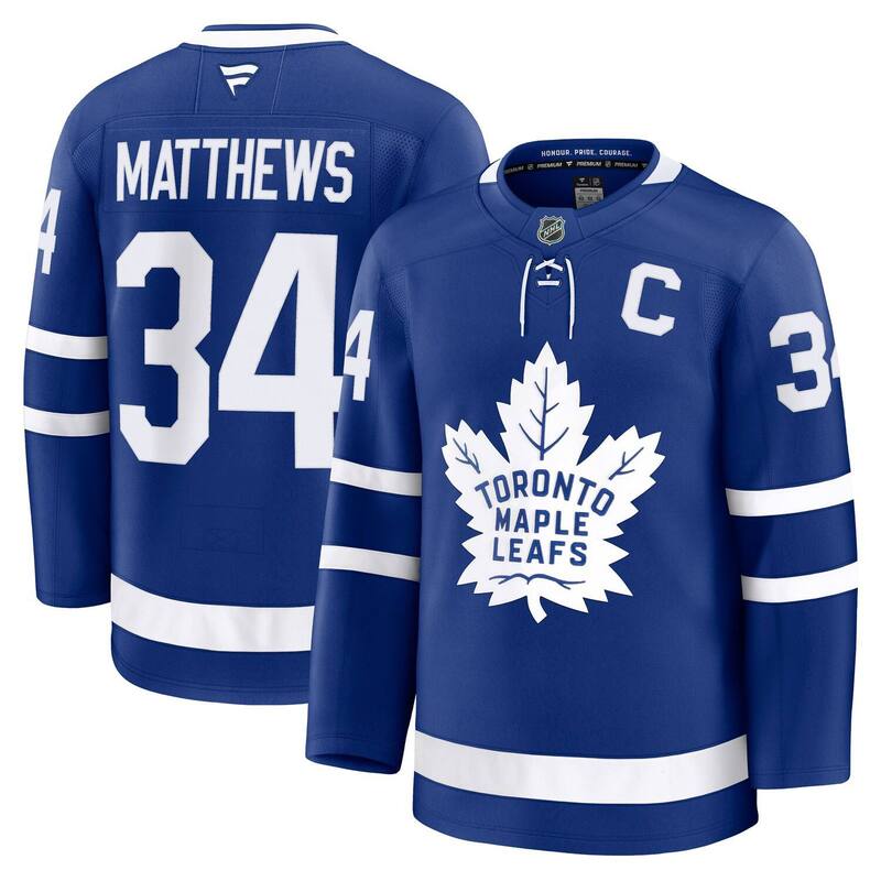 ファナティクス メンズ トップス Tシャツ キャップ ジャージー Men's Fanatics Auston Matthews Blue Toronto Mapleafs Captain Patchome Premium Jersey Mpl Blue ブルー｜ReVida 店