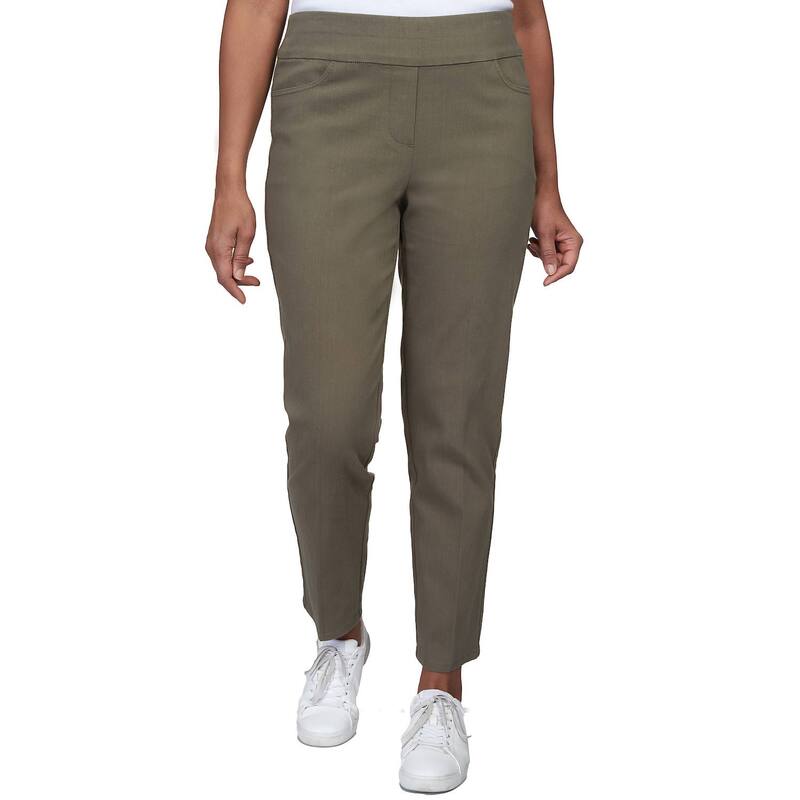 アルフレッド ダナー レディース ボトムス 心地好いズボン下 プチ デニム Petite Alfredunner Super Stretch Straight-Leg Pull-On Jeans Olive オリーブ