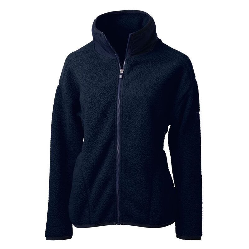 カッターアンドバック レディース アウター ジャケット・ブルゾン フリース Cutter & Buck Cascadeco Sherpa Womens Fleece Jacket Navy Blue ネイビー