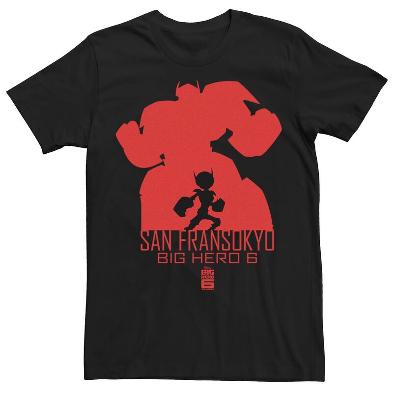 ウォルトディズニー メンズ トップス ティーシャツ Disney\u0027s Big Hero 6 TV Series Baymax Men\u0027shadow Tee Black 黒いこと Tシャツ・カットソー-トップス